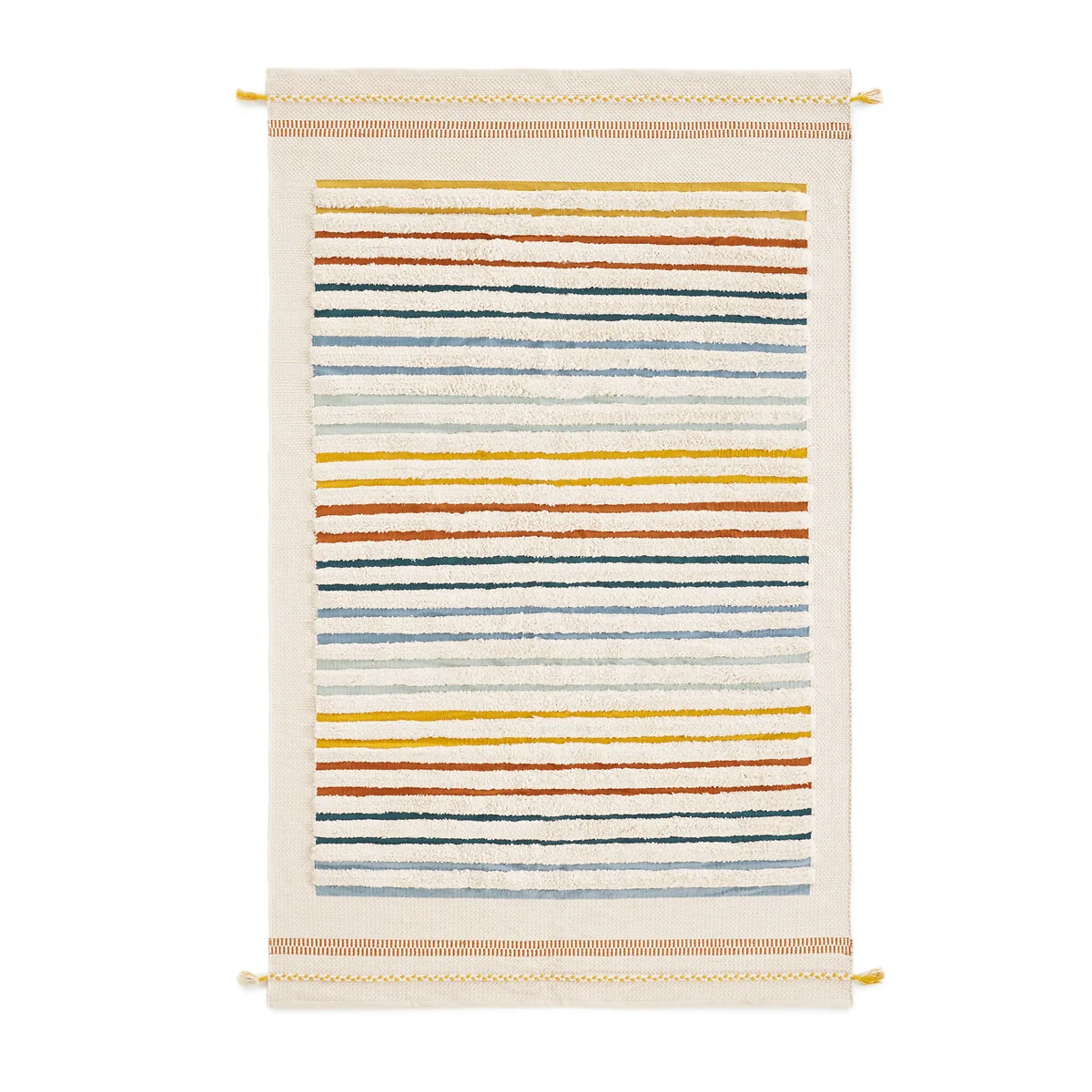 Tomulo Striped Hand Woven 100% Organic Cotton Child's Rug – image 5