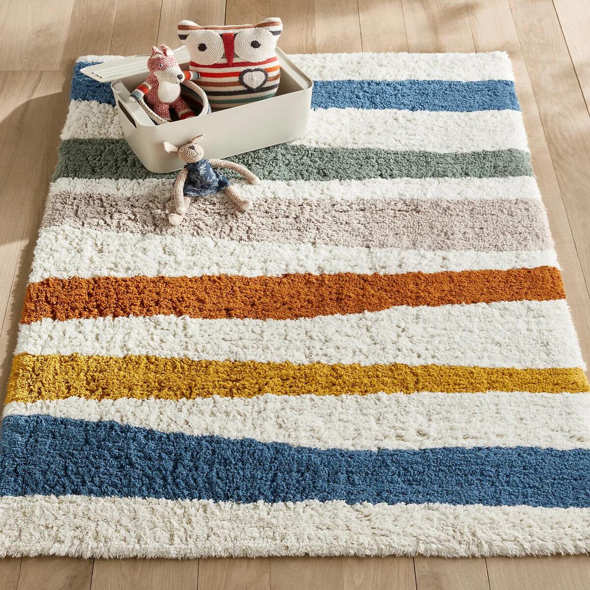 Strat Striped Organic Cotton Child's Rug – image 1