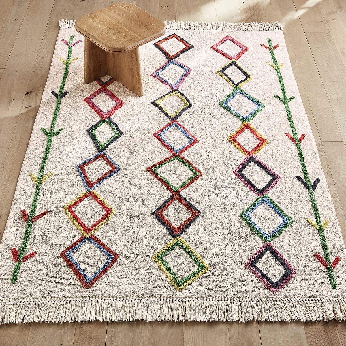 Dybala Berber-Style Child's Organic Cotton Rug – image 1