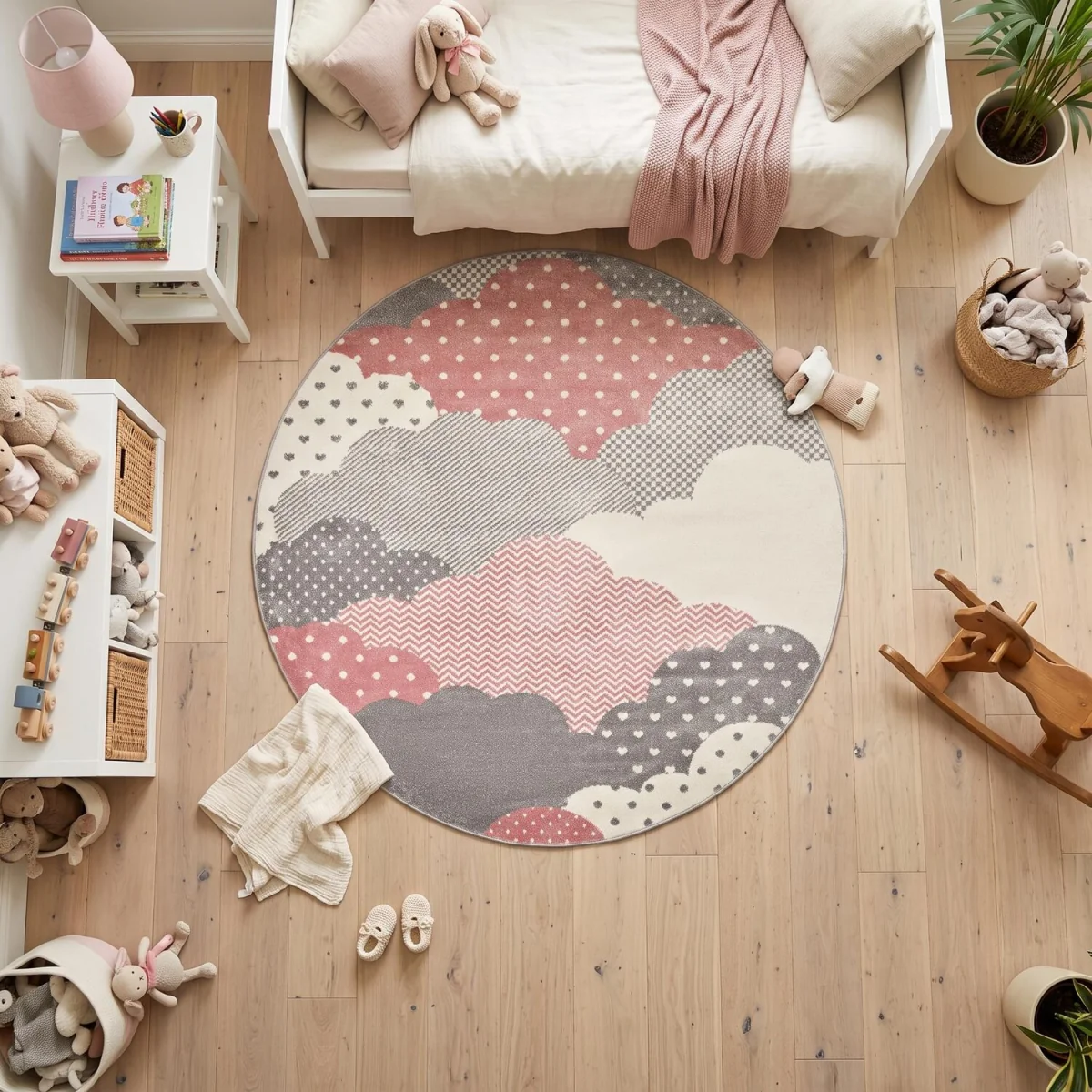 Nursery Clouds Rug - Pink / 160cm – image 10