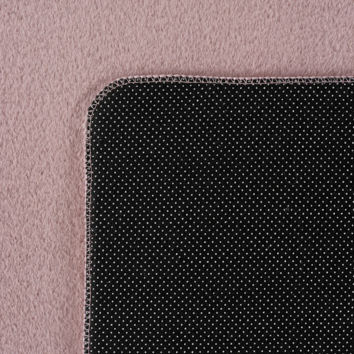 Snuggly Washable Low Pile Living Room Area Rug - Anti-Slip Felt Backing - Baby Pink / 220cm / 160cm – image 2