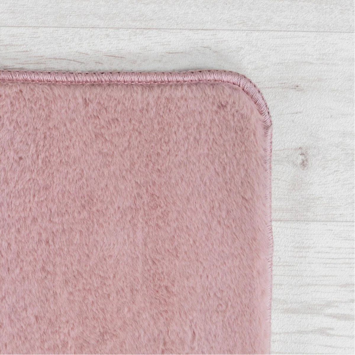 Snuggly Washable Low Pile Living Room Area Rug - Anti-Slip Felt Backing - Baby Pink / 220cm / 160cm – image 7