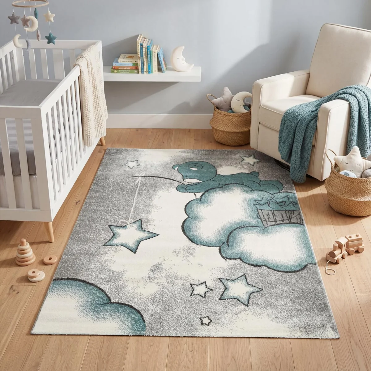 Kids Baby Bear Rug - Blue / 230cm – image 6