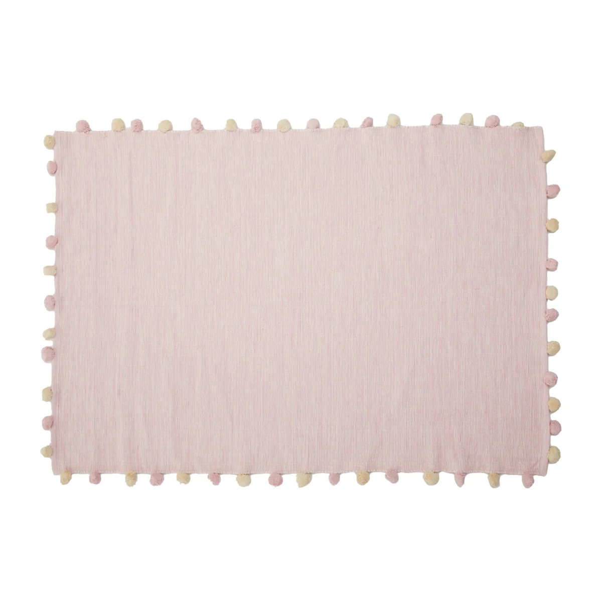 Kids Rectangular Pink Rug - Pink