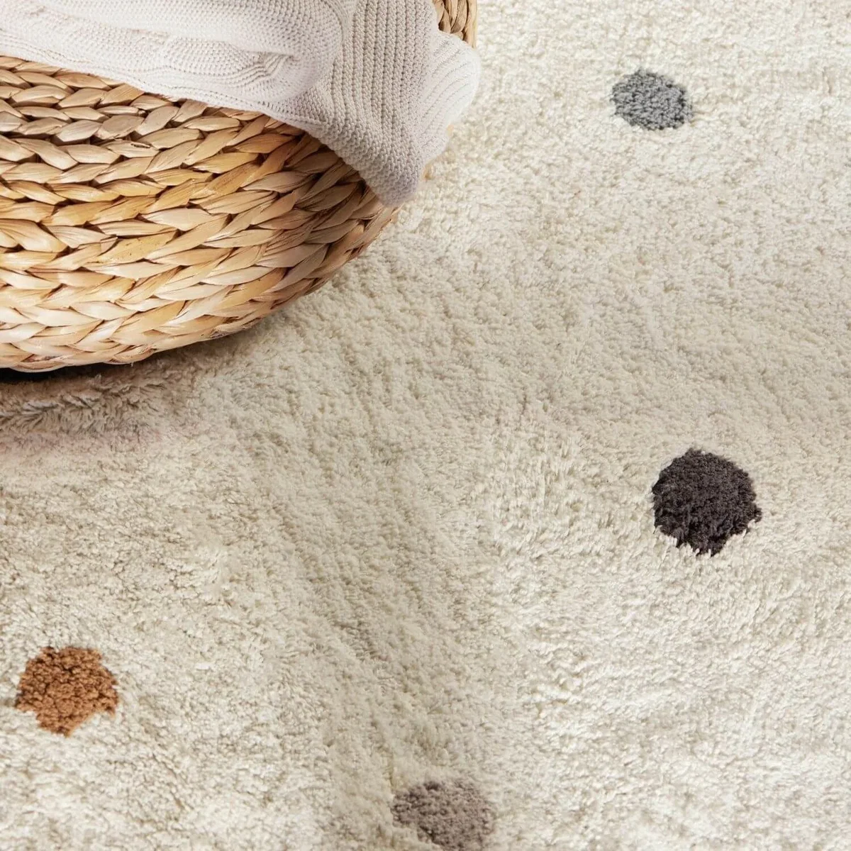 Hanse Home Snuggle Kids Pippo Cotton Dots Rug Cream - Cream – image 6