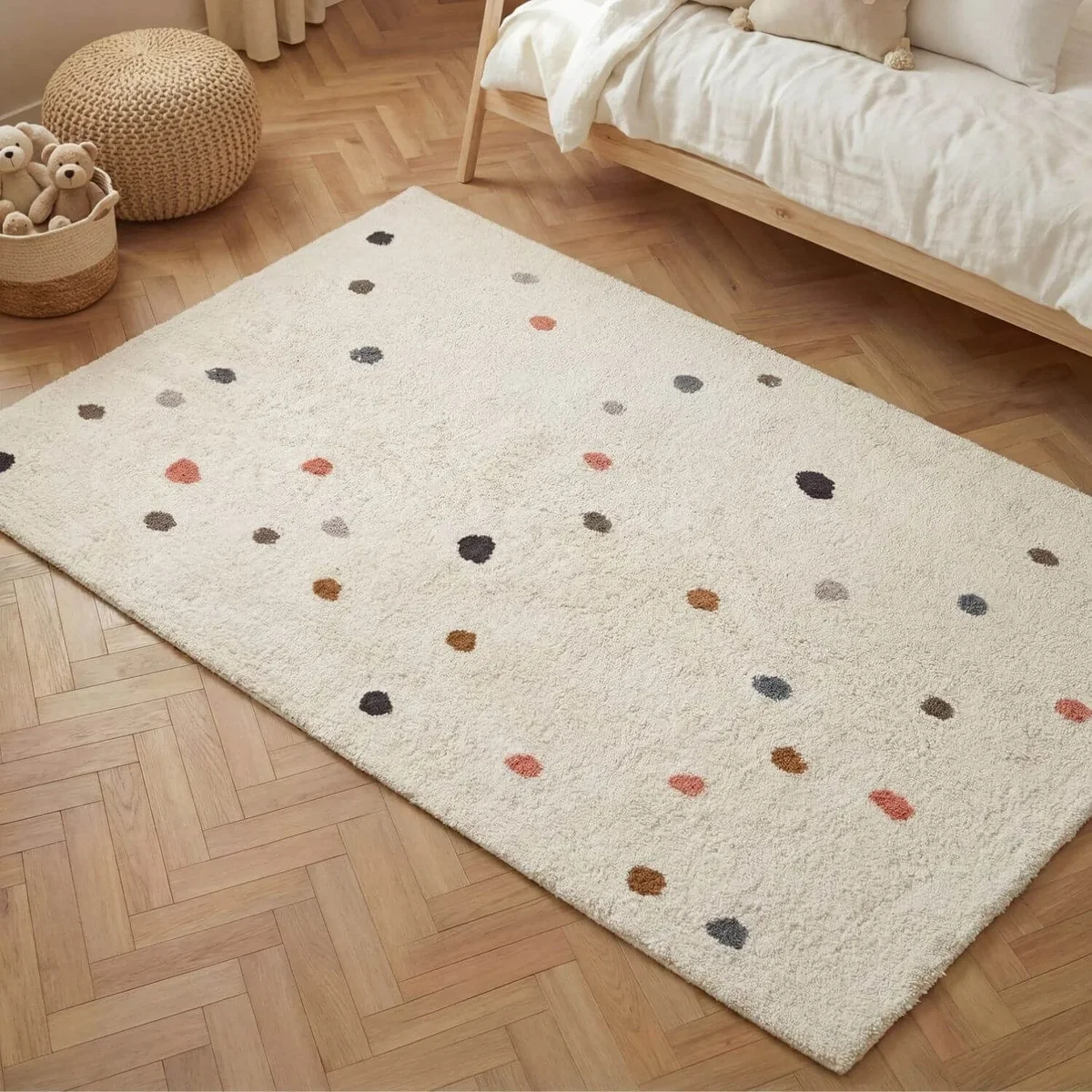 Hanse Home Snuggle Kids Pippo Cotton Dots Rug Cream - Cream – image 8