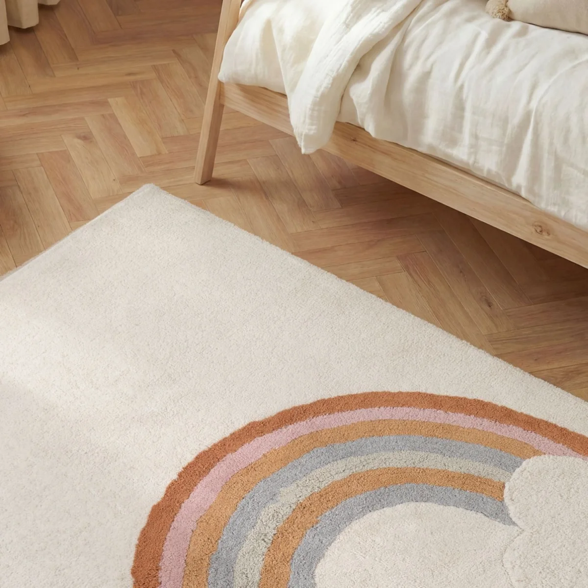 Snuggle Kids Petite Melodie Cotton Fun Rug Cream - Cream – image 5