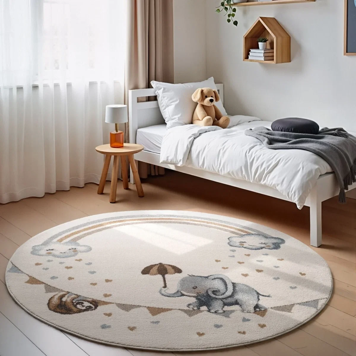 Villeroy & Boch Boho Kids Walk Like Elephant Rainbow Round Rug Ø 160 cm Cream - Cream – image 8