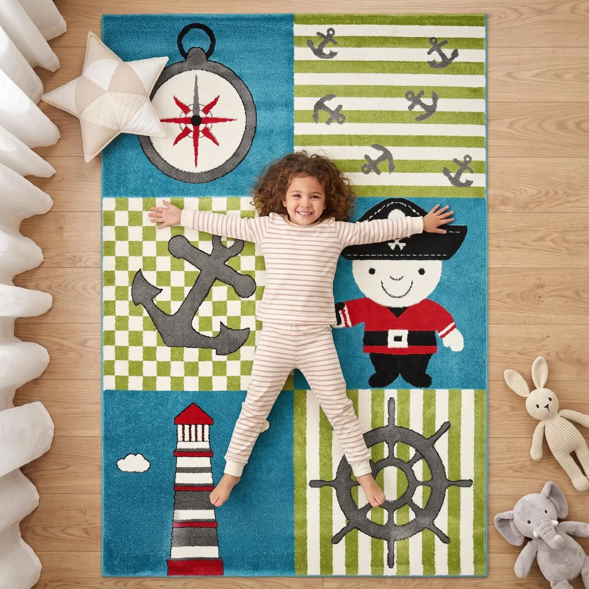 Kids Sailor Rug - Multi / 230cm – image 9
