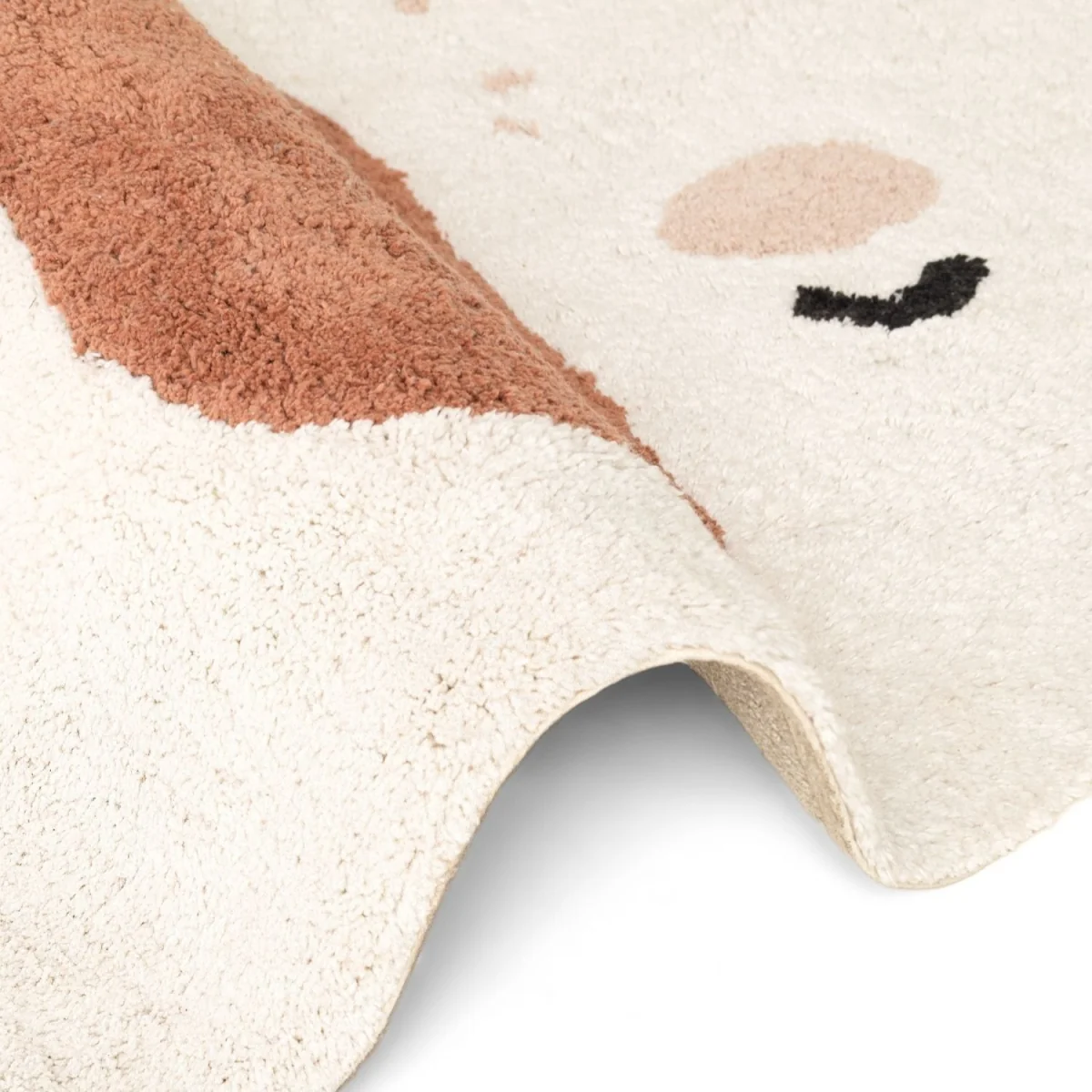 Snuggle Kids Emmi Cotton Animal Rug Cream & Brown - Cream & Brown – image 4
