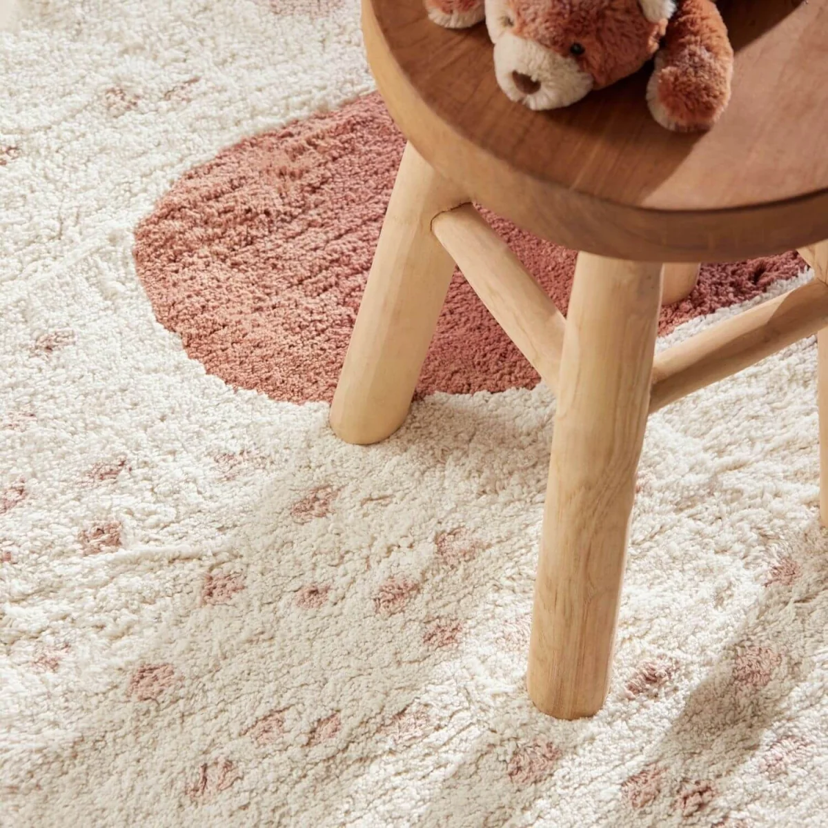 Snuggle Kids Emmi Cotton Animal Rug Cream & Brown - Cream & Brown – image 6
