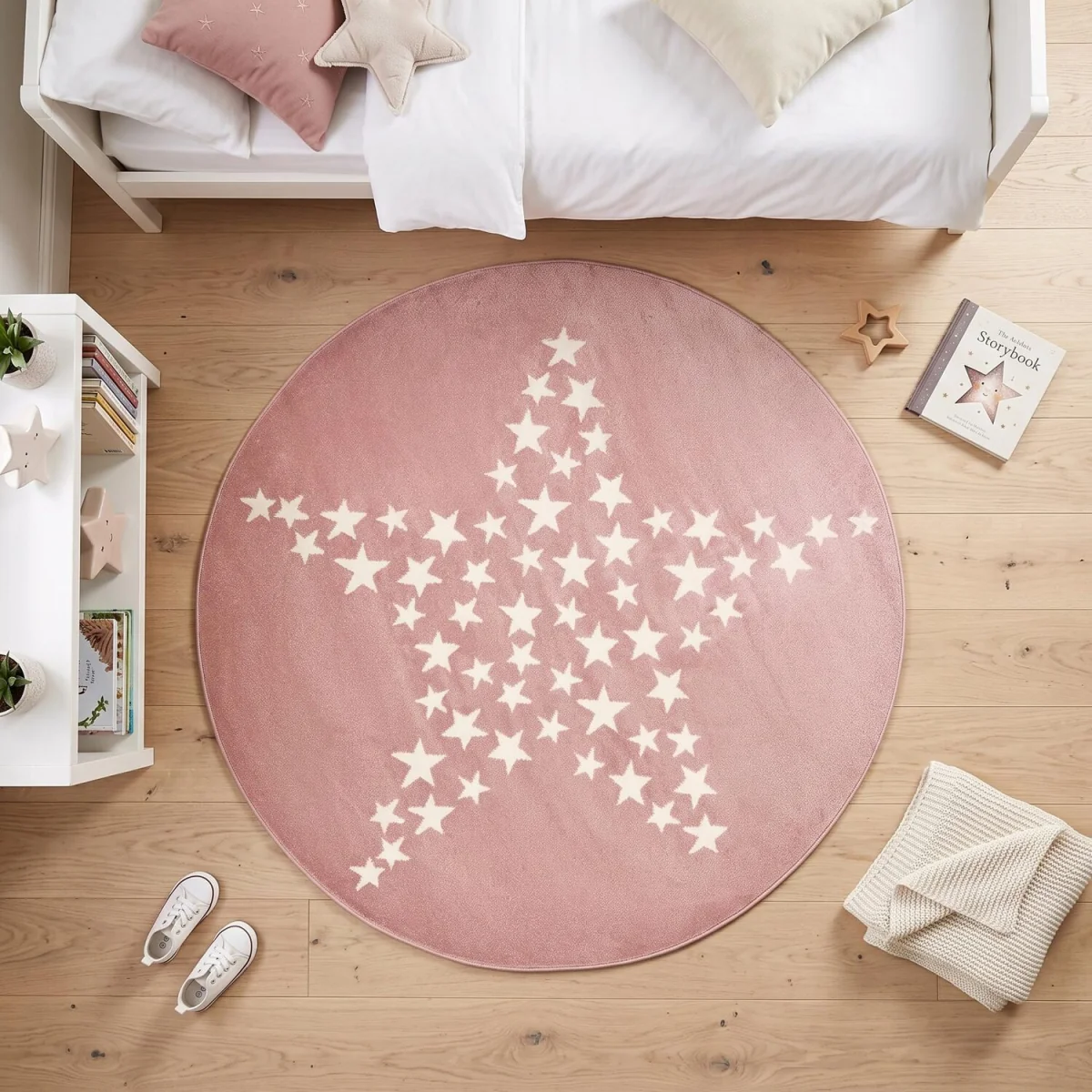 Nursery Star Rug - Pink / 120cm – image 6