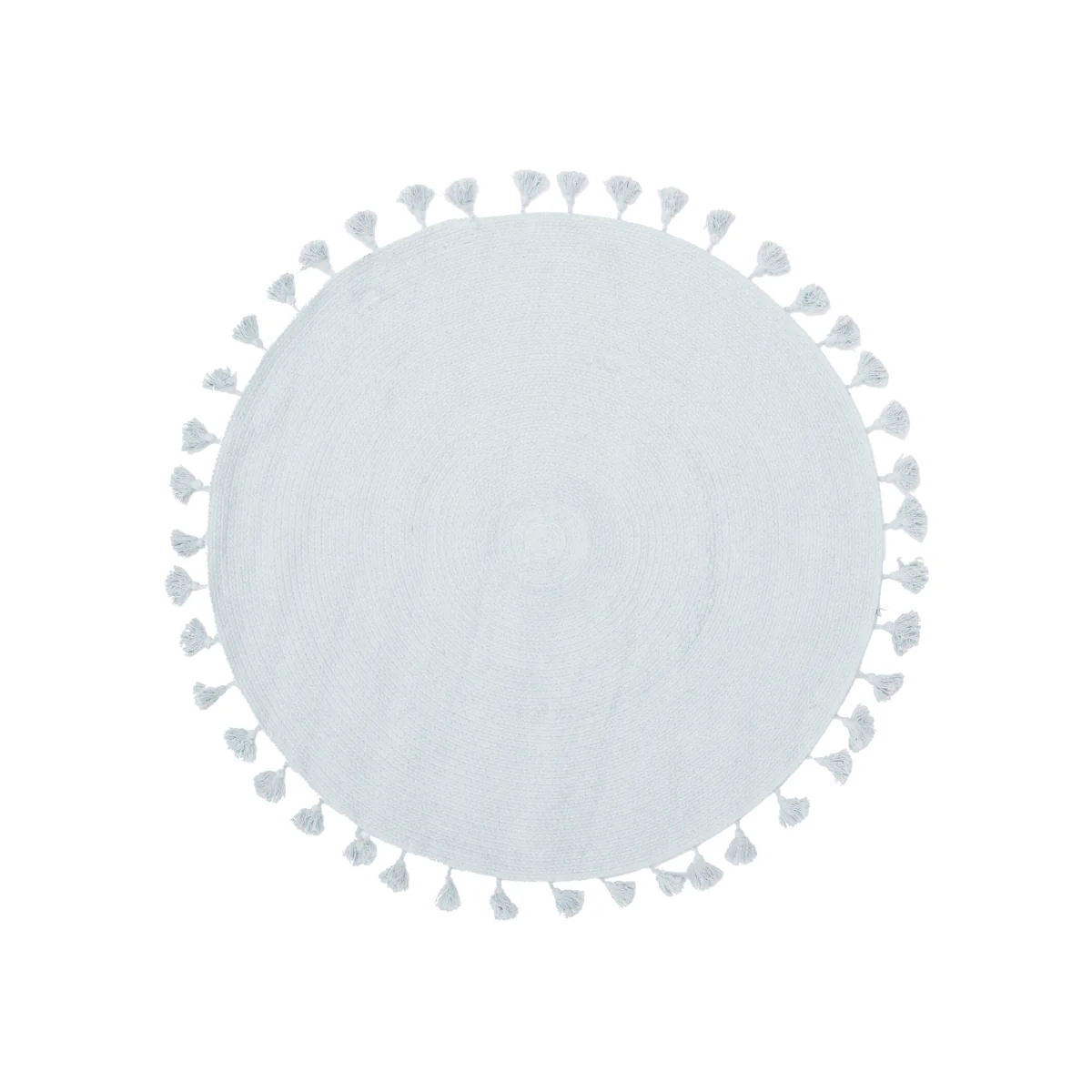 Kids Blue Round Rug with Tassels - Blue – image 1