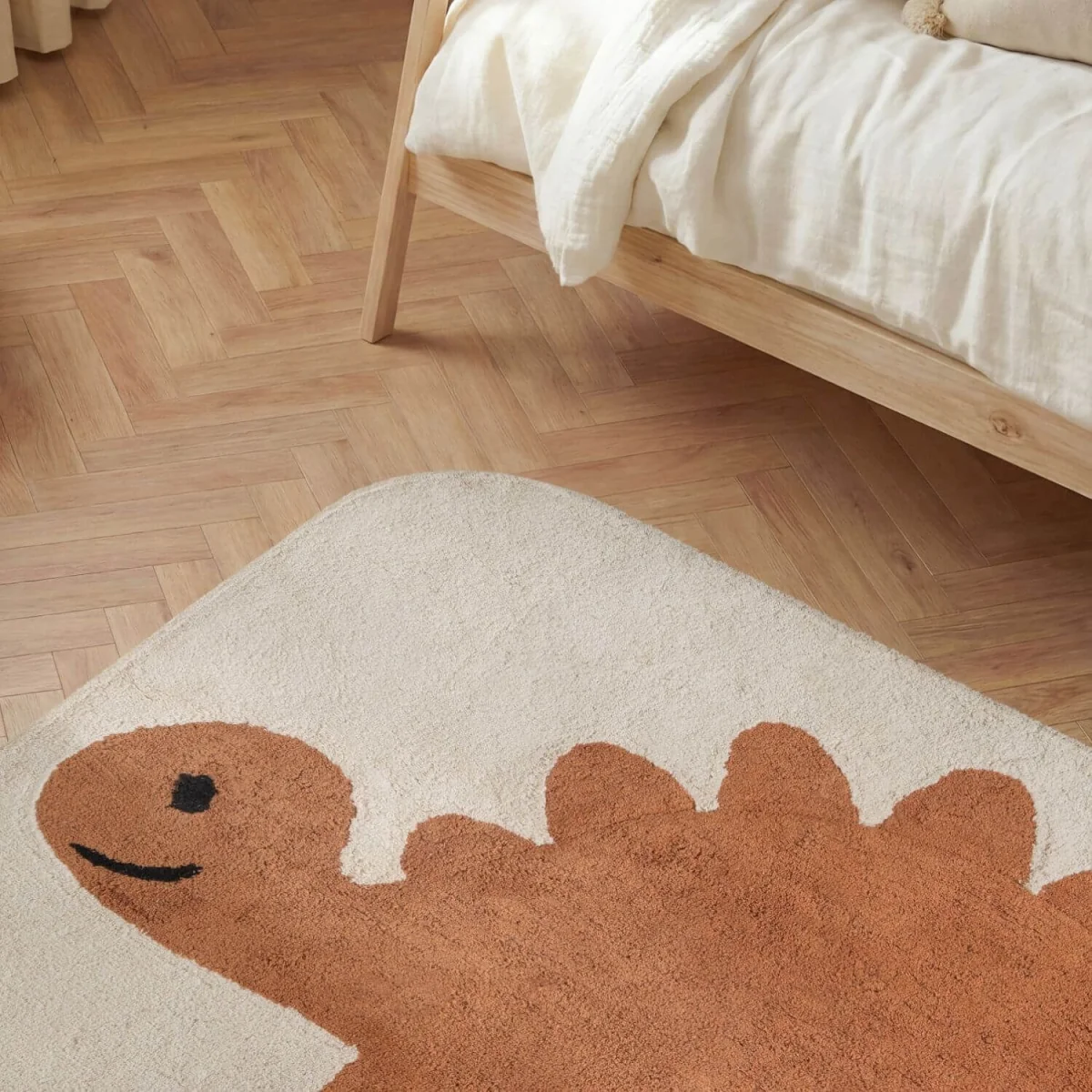 Snuggle Kids Doro Cotton Animal Rug Cream & Orange - Cream & Orange – image 7