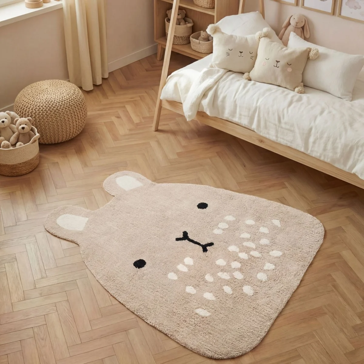 Snuggle Kids Pucki Cotton Animal Rug Beige - Beige – image 6