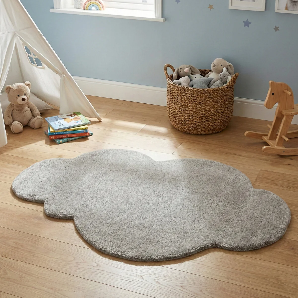 Kids Cloud Rug - Grey – image 2