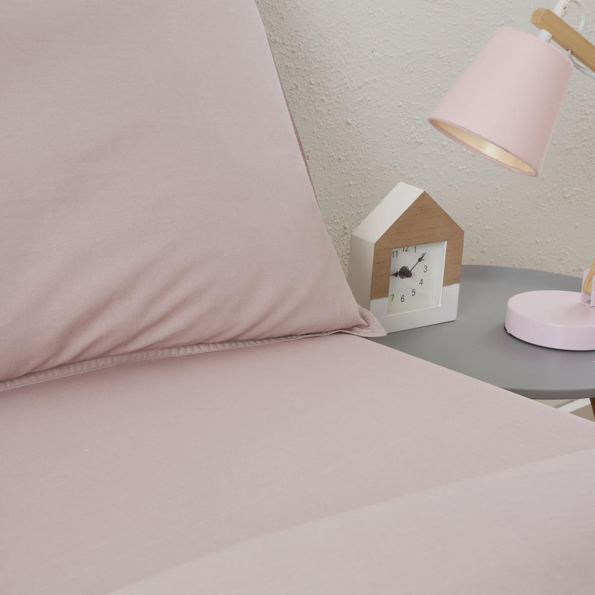 Dusty Pink 100% Organic Cotton Duvet Cover and Pillowcase Set Organic Cotton Dusty Pink – image 5