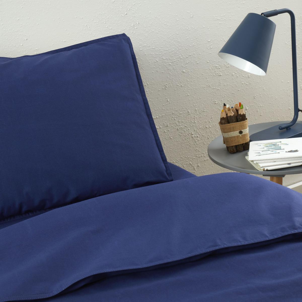 Sailor Blue 100% Organic Cotton Duvet Cover and Pillowcase Set Organic Cotton Sailor Blue – image 2