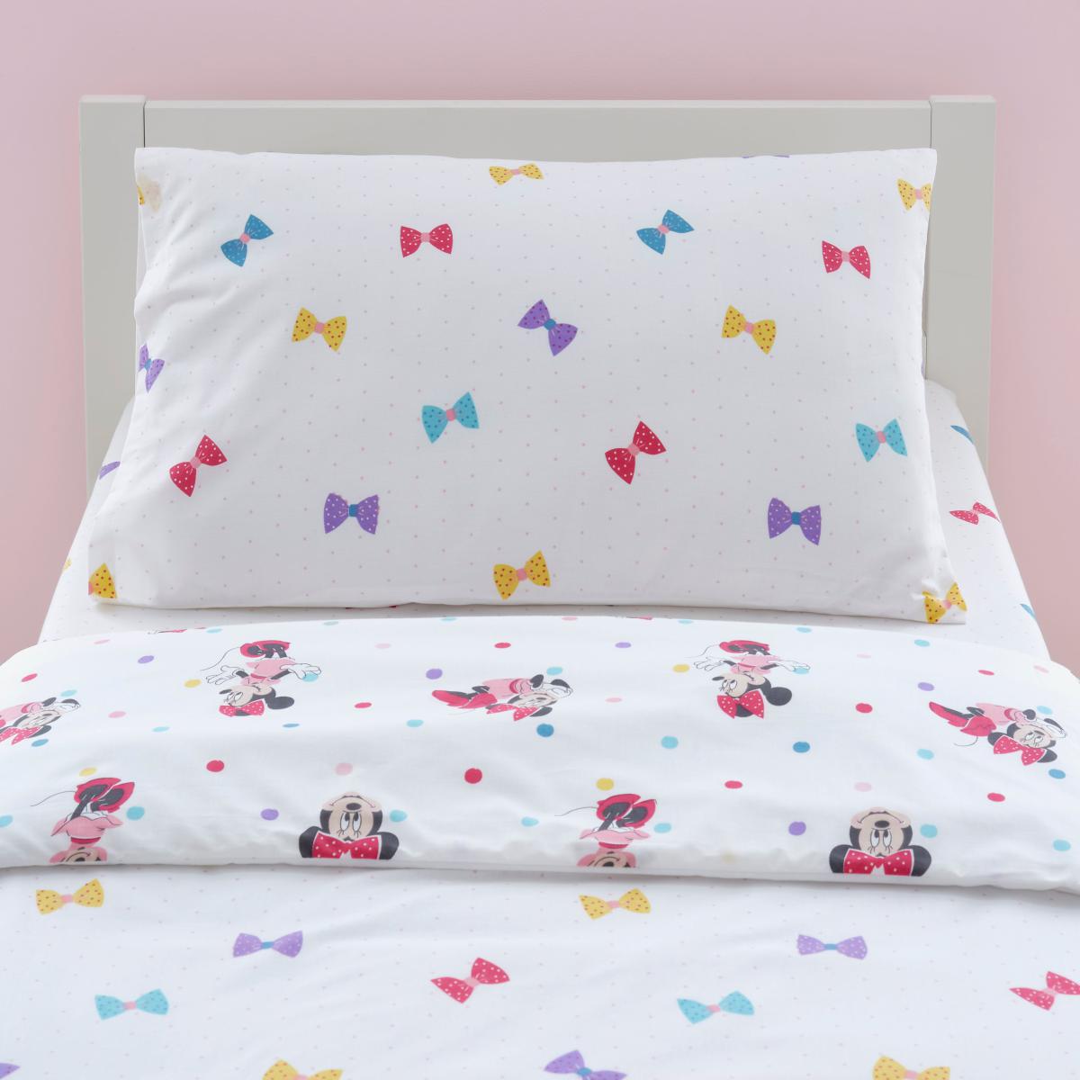 Disney Minnie Mouse 100% Cotton Reversible Duvet Cover and Pillowcase Set MultiColoured – image 4