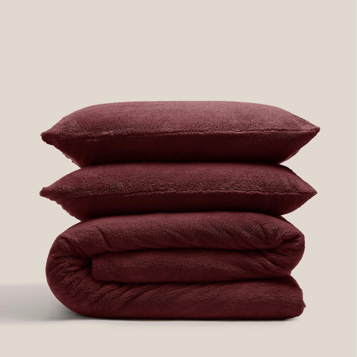 Dunelm Teddy Bear Claret Red Duvet Cover & Pillowcase Set, Size: Single Teddy Claret – image 3