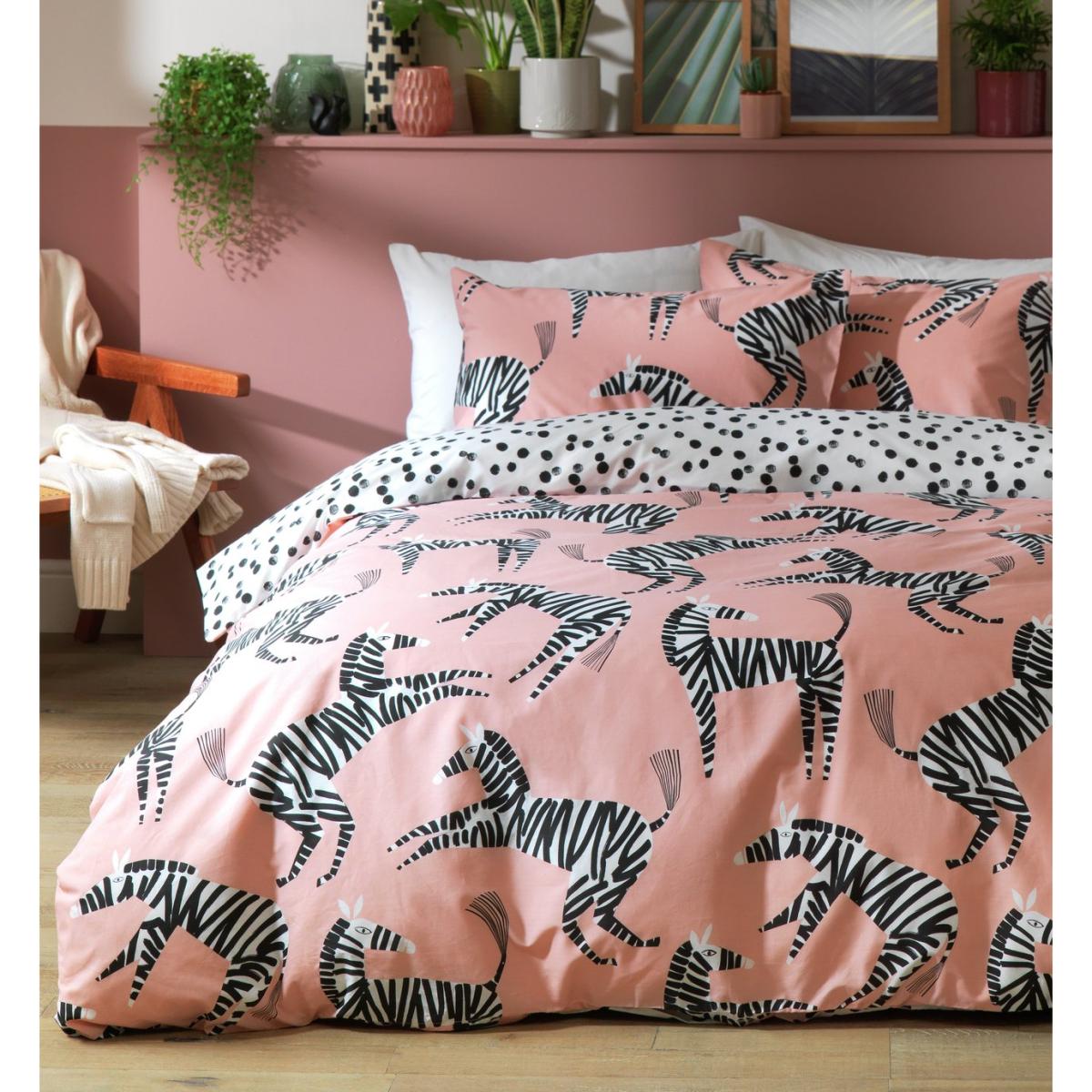 Habitat Zebra Blush Pink Bedding Set - Single – image 3