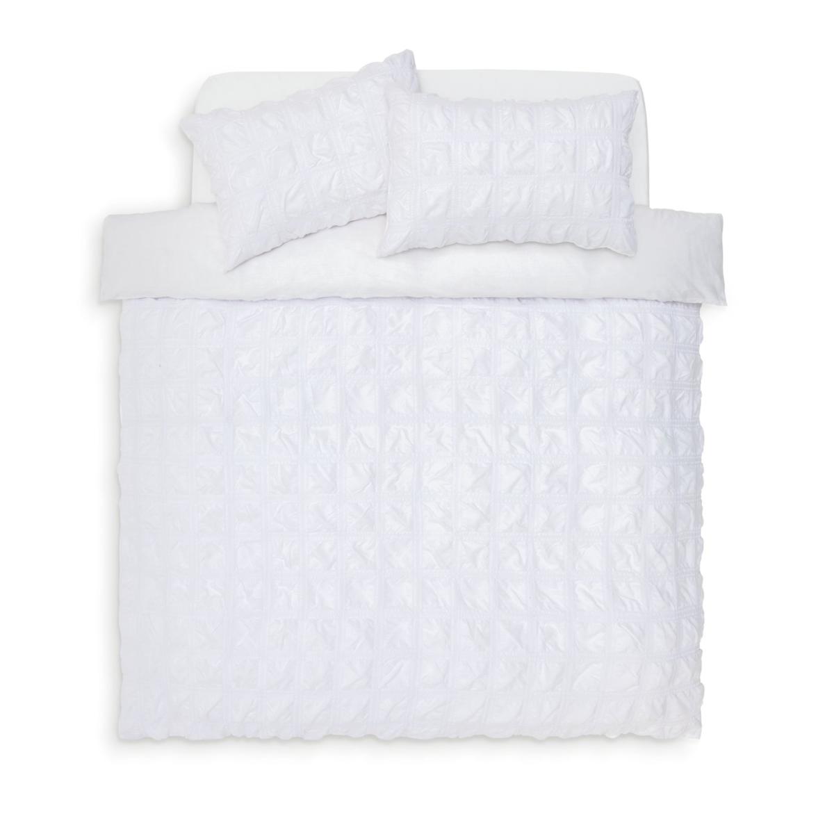 Habitat Seersucker Square White Bedding Set - Single – image 3