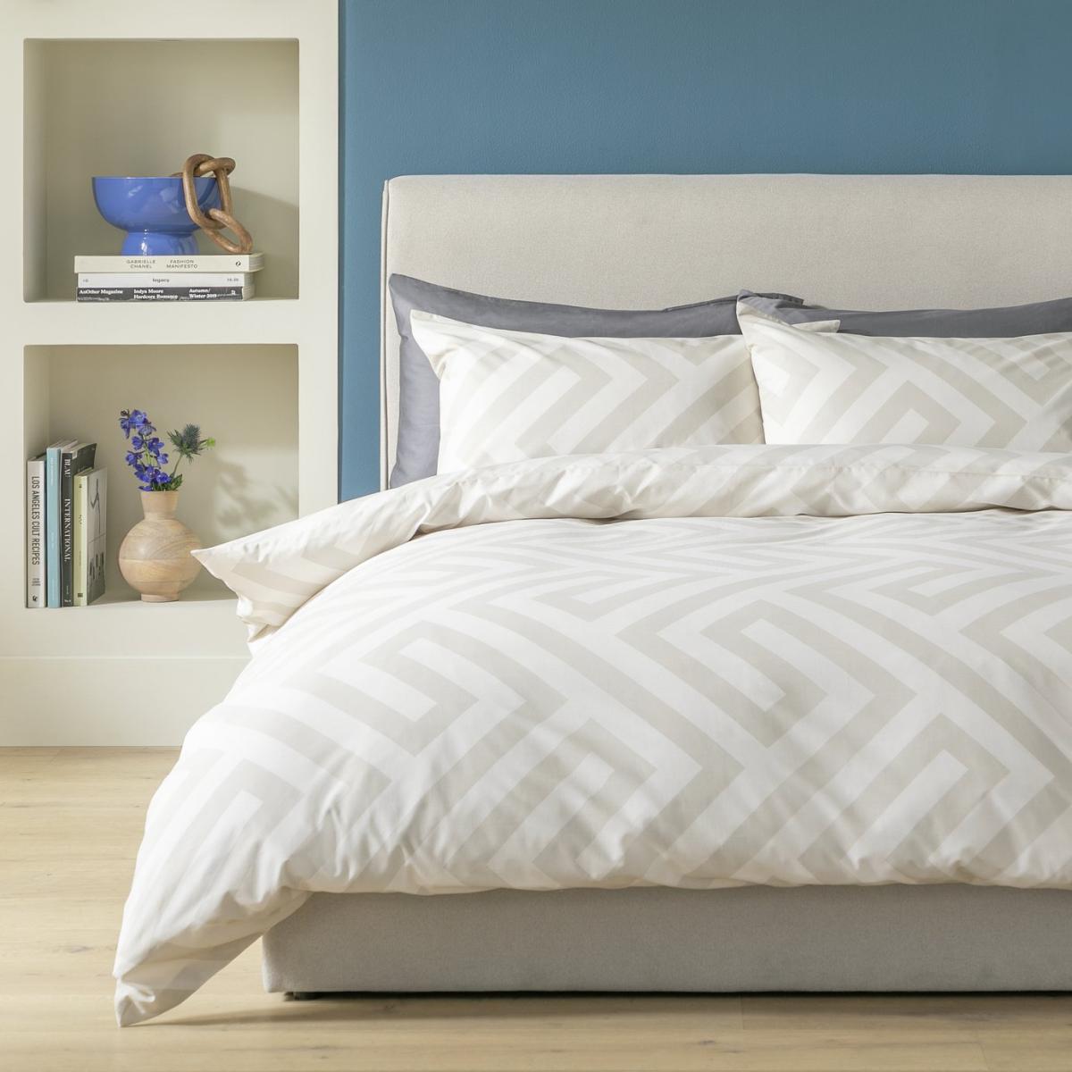 Habitat Geo Print Beige Bedding Set - Single – image 1