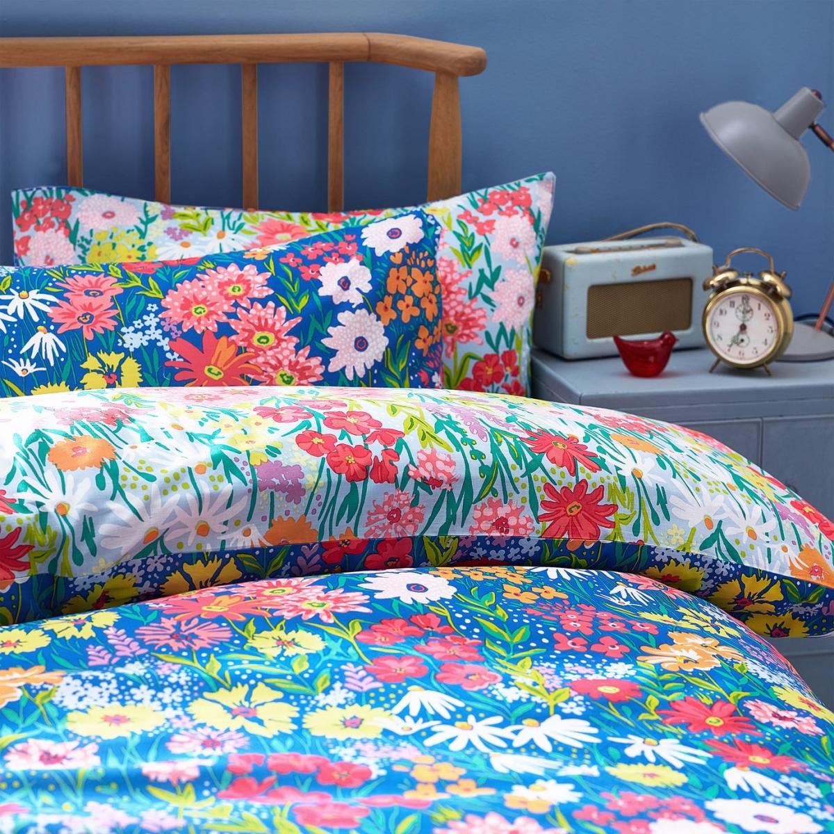 Furn Wild Meadow Floral Blue Bedding Set - Single – image 1