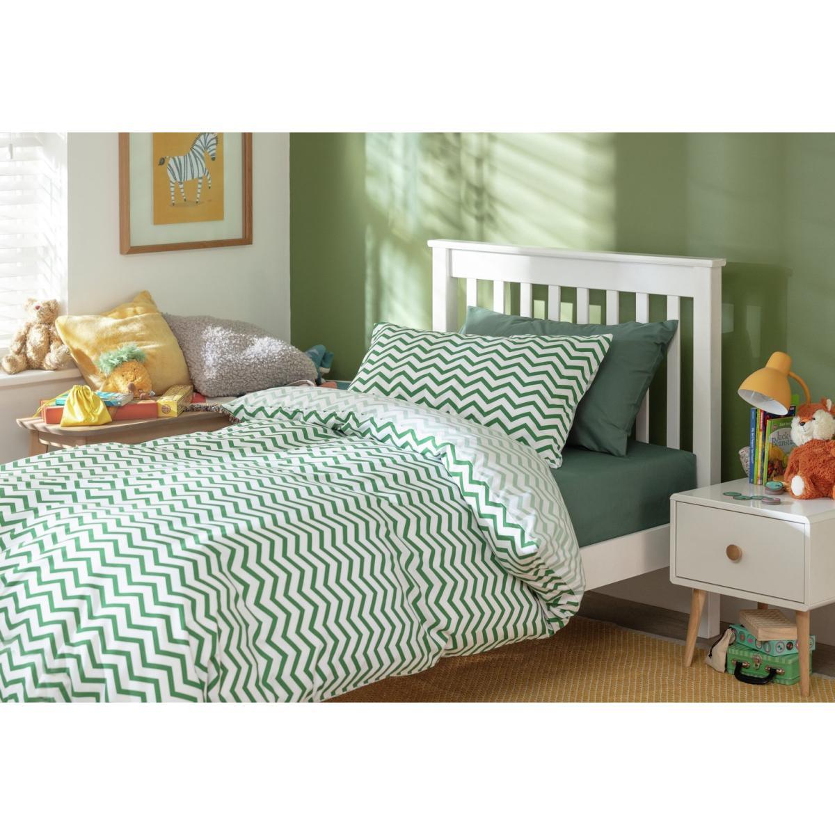 Habitat Kids Green Zig Zag Bedding Set - Single – image 2