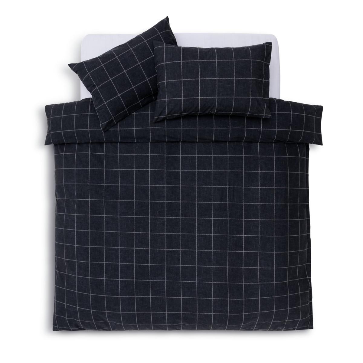 Habitat Grid Check Blue Bedding Set - Single – image 3