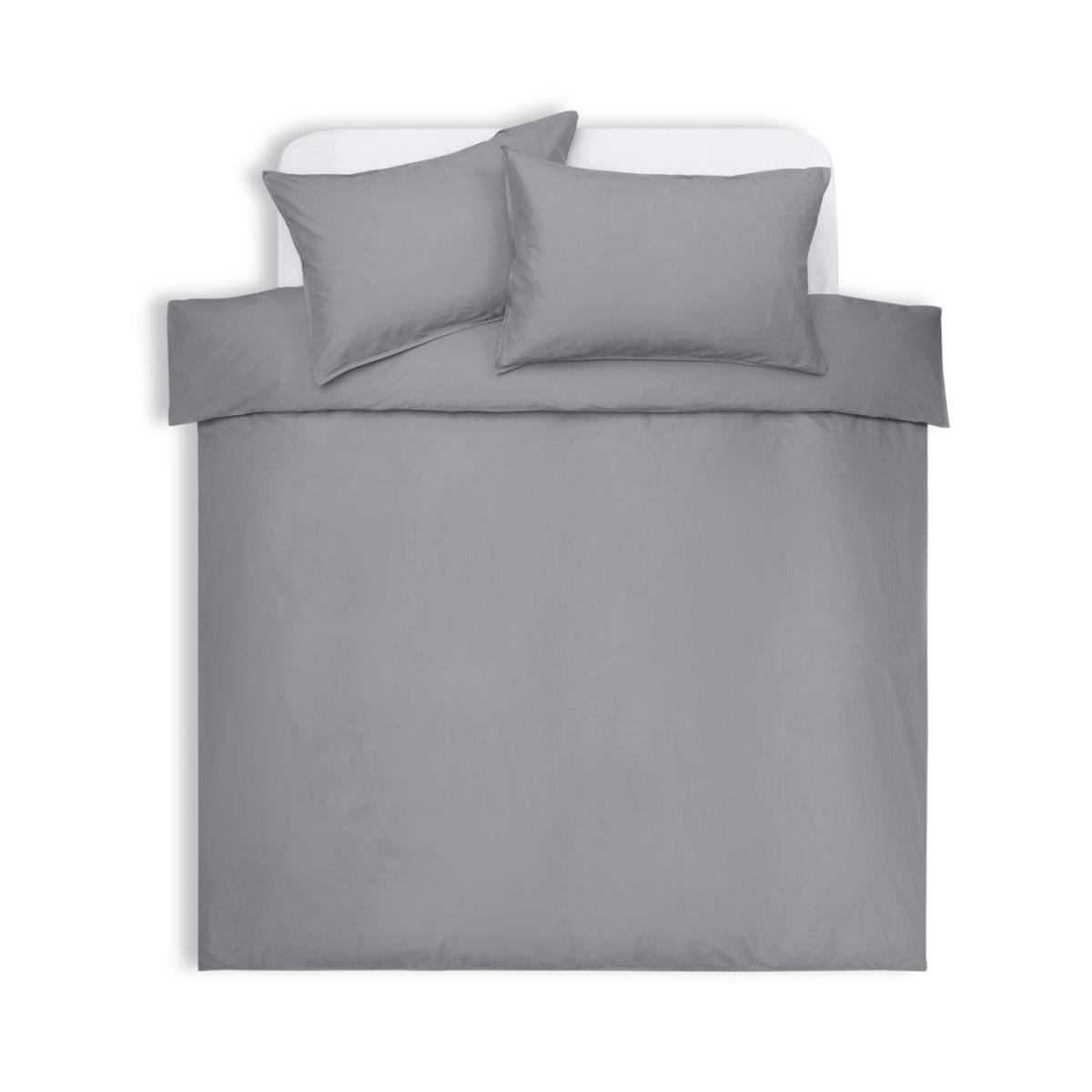 Habitat Cotton 180TC Linen Look Grey Bedding Set - Single – image 3