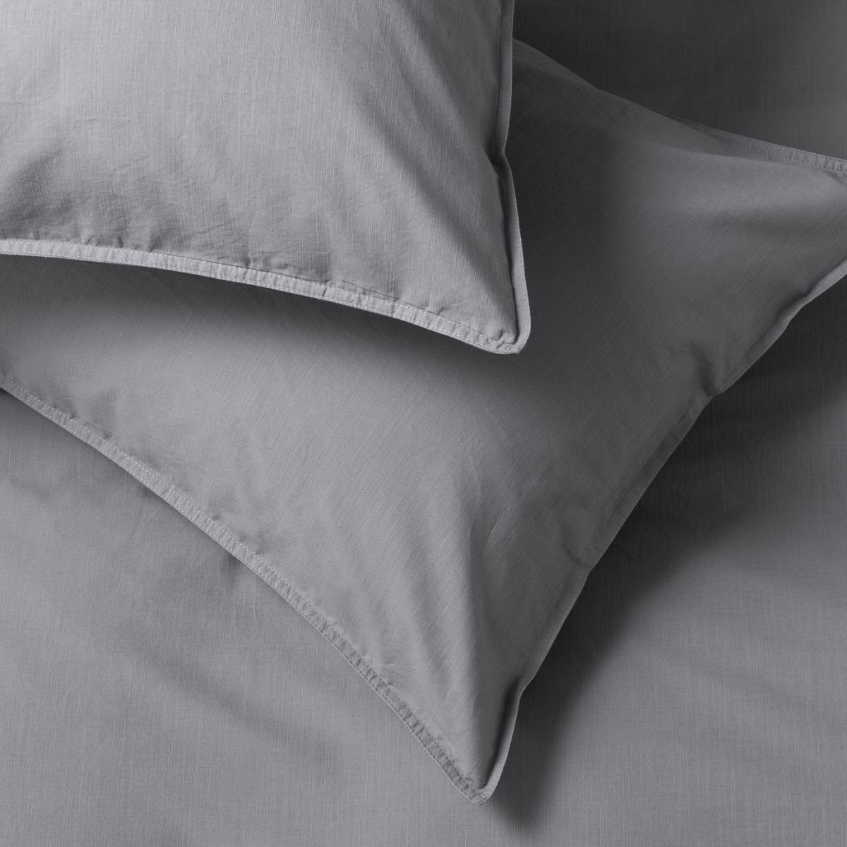 Habitat Cotton 180TC Linen Look Grey Bedding Set - Single – image 4