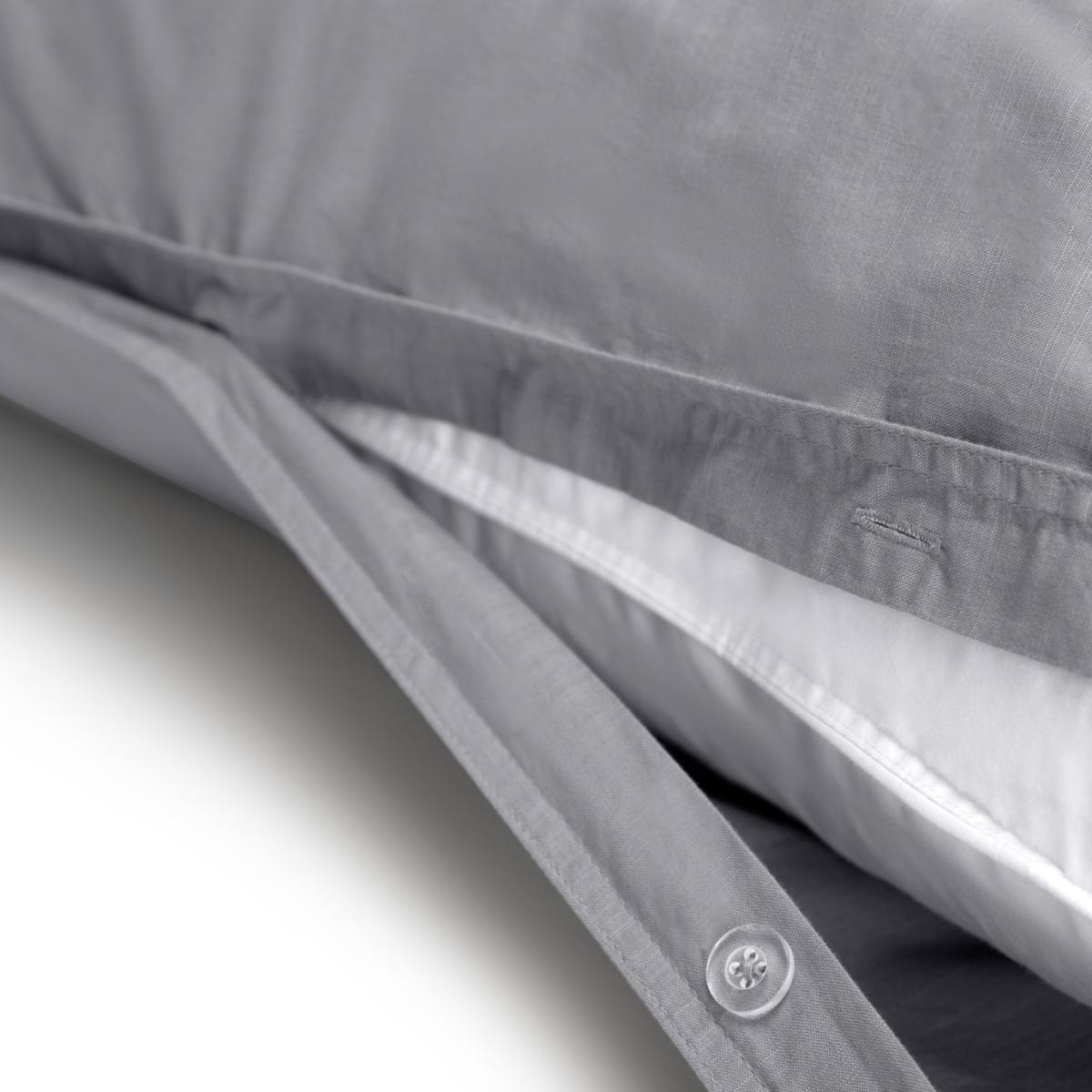 Habitat Cotton 180TC Linen Look Grey Bedding Set - Single – image 5