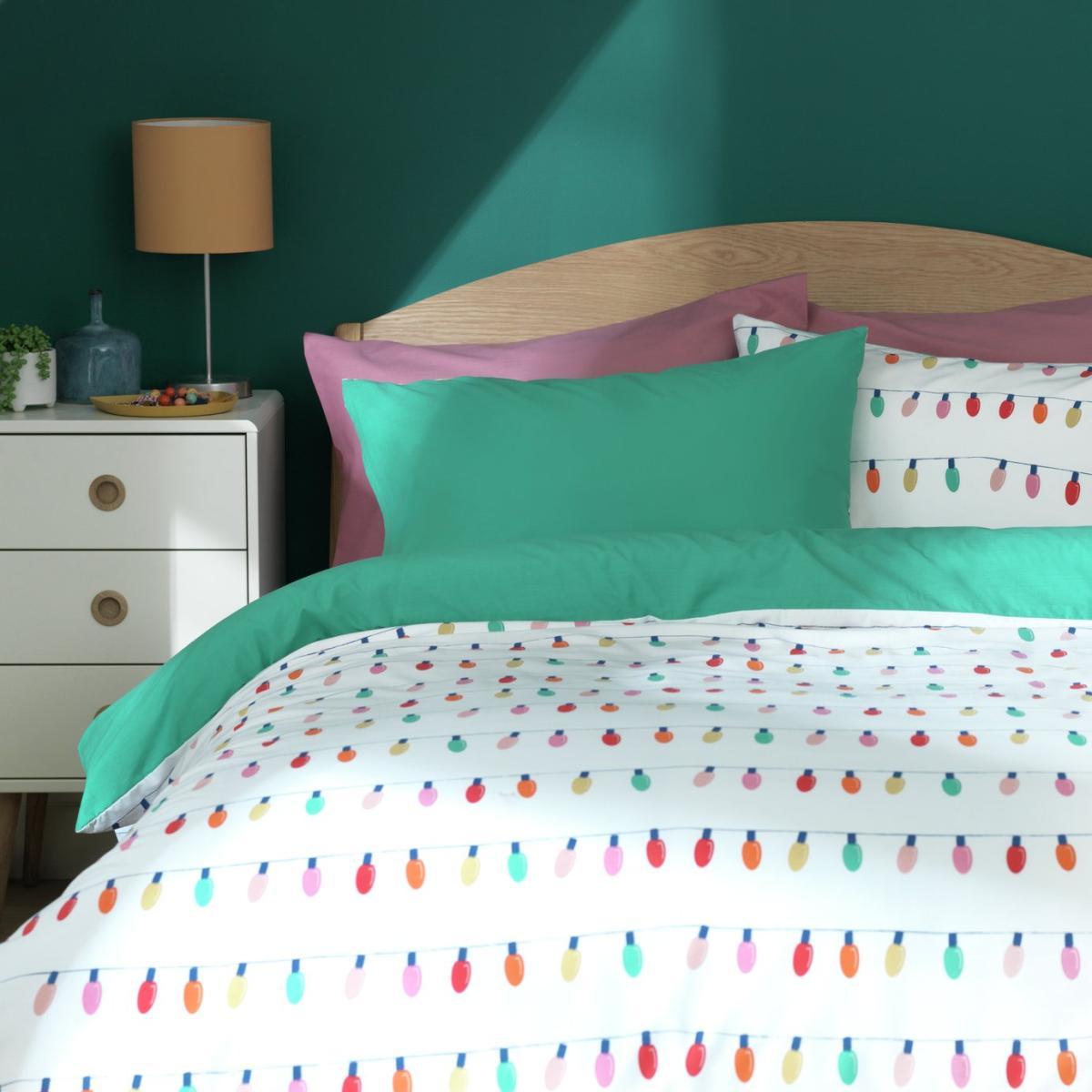 Habitat Christmas Lights Printed Bedding Set - Single – image 5