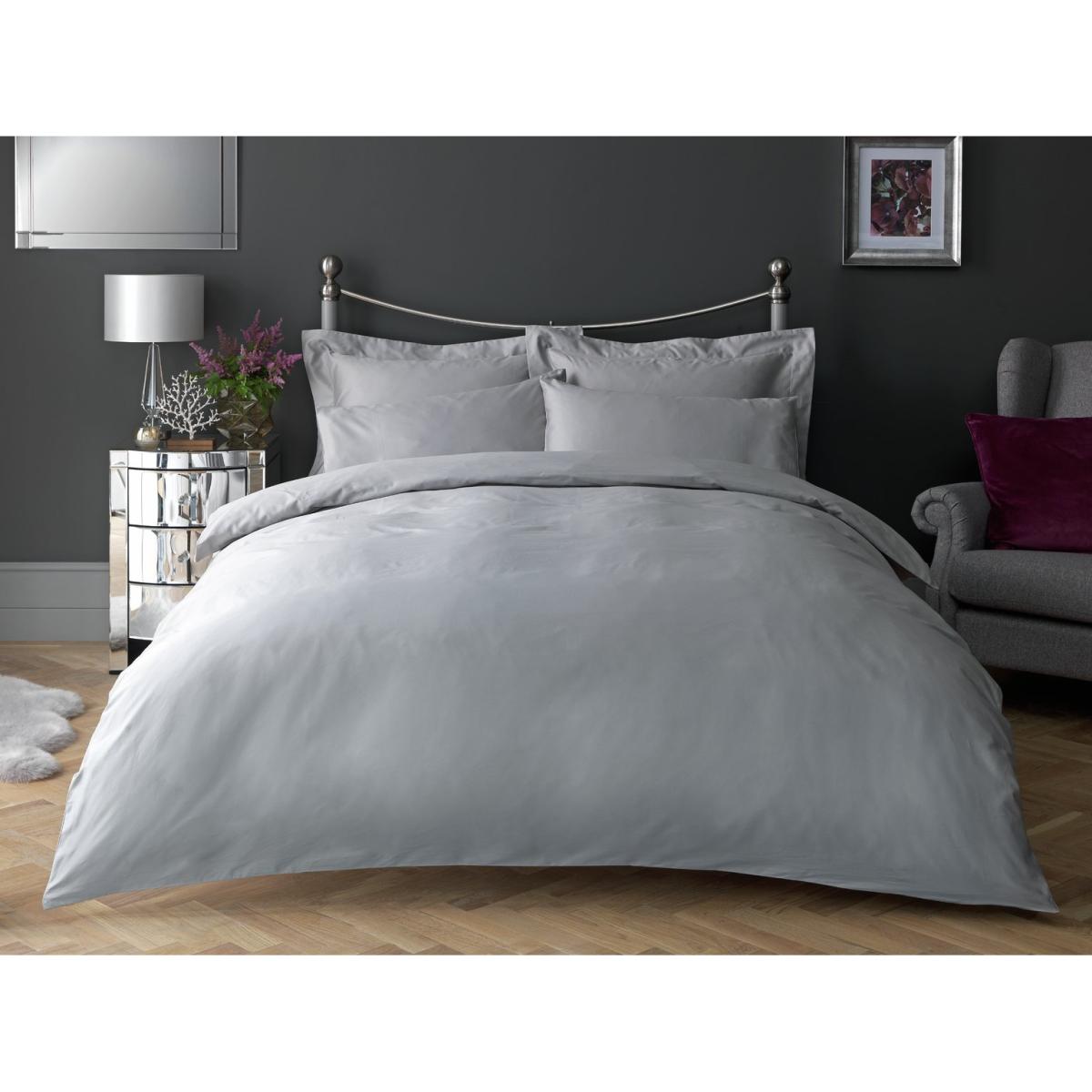 Habitat Egyptian Cotton 400TC Grey Bedding Set - Single – image 6