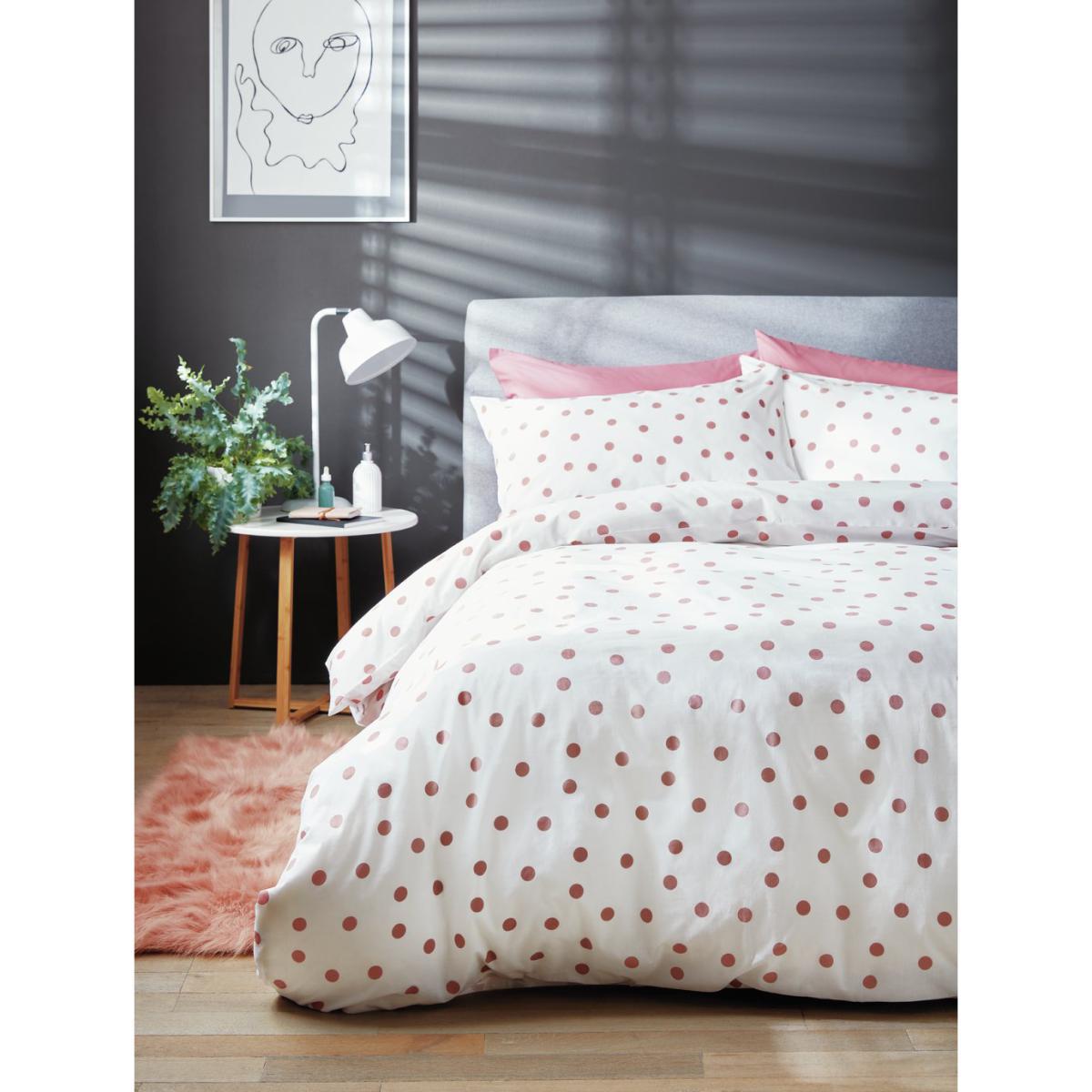 Habitat Pink Monochrome Spot Bedding Set - Single – image 3