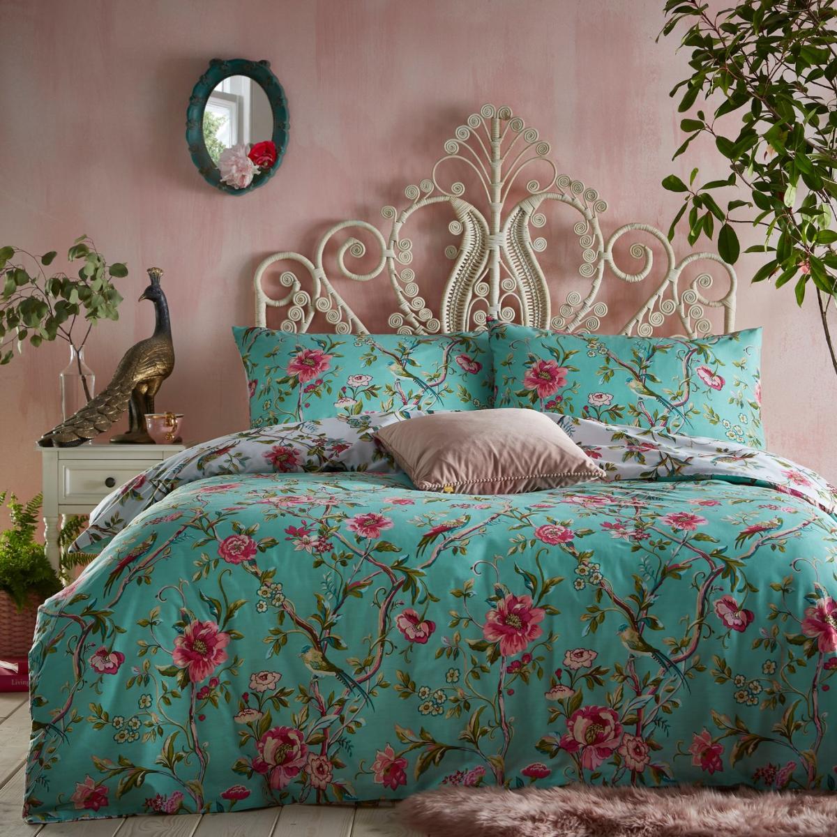 Furn Vintage Chinoiserie Floral Green Bedding Set - Single – image 4