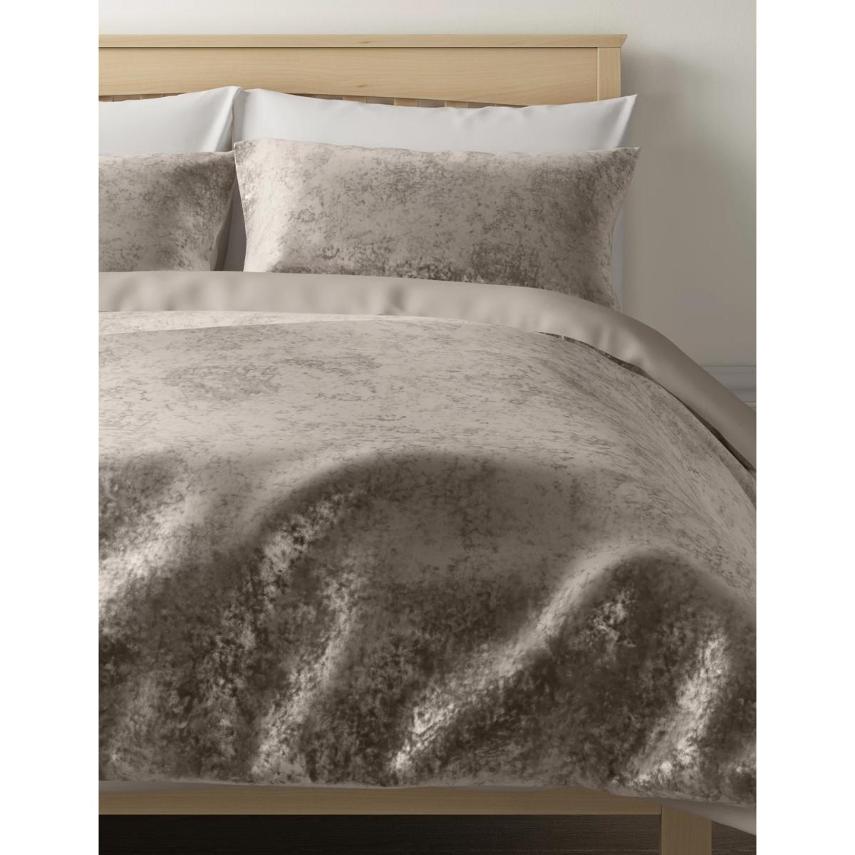 M&S Velvet Bedding Set - SGL - Charcoal, Charcoal – image 4