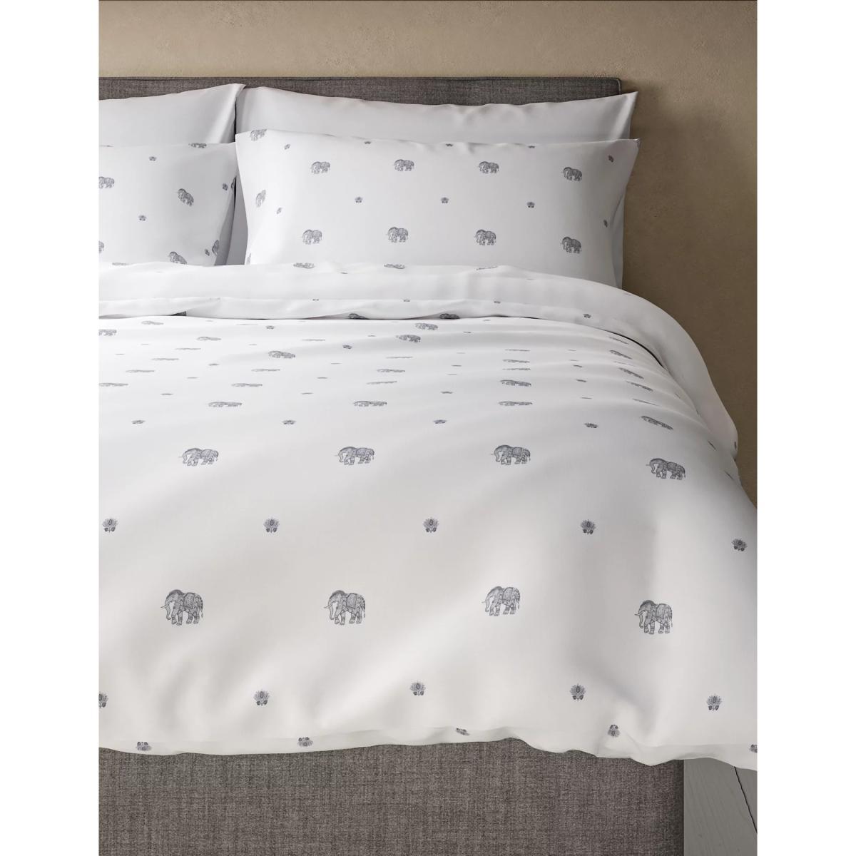 M&S Cotton Rich Elephant Bedding Set - SGL - Grey, Grey – image 4