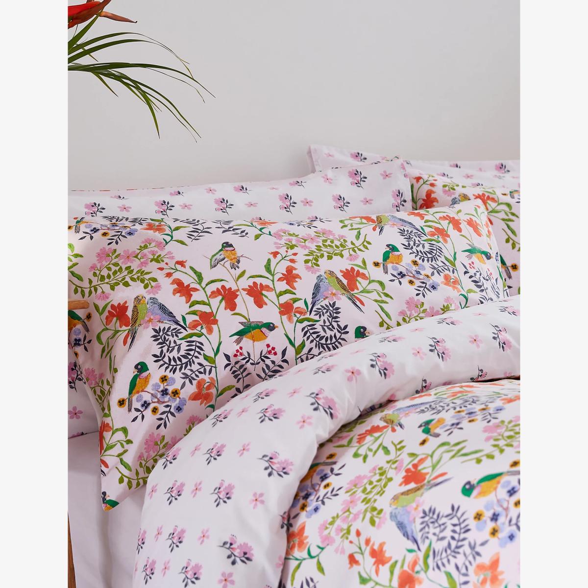 Cath Kidston Pure Cotton Percale Paper Birds Bedding Set - DBL - Pink, Pink – image 1