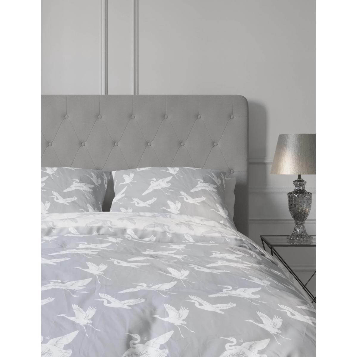 M&S Cotton Blend Bird Print Bedding Set - SGL - Grey Mix, Grey Mix – image 3