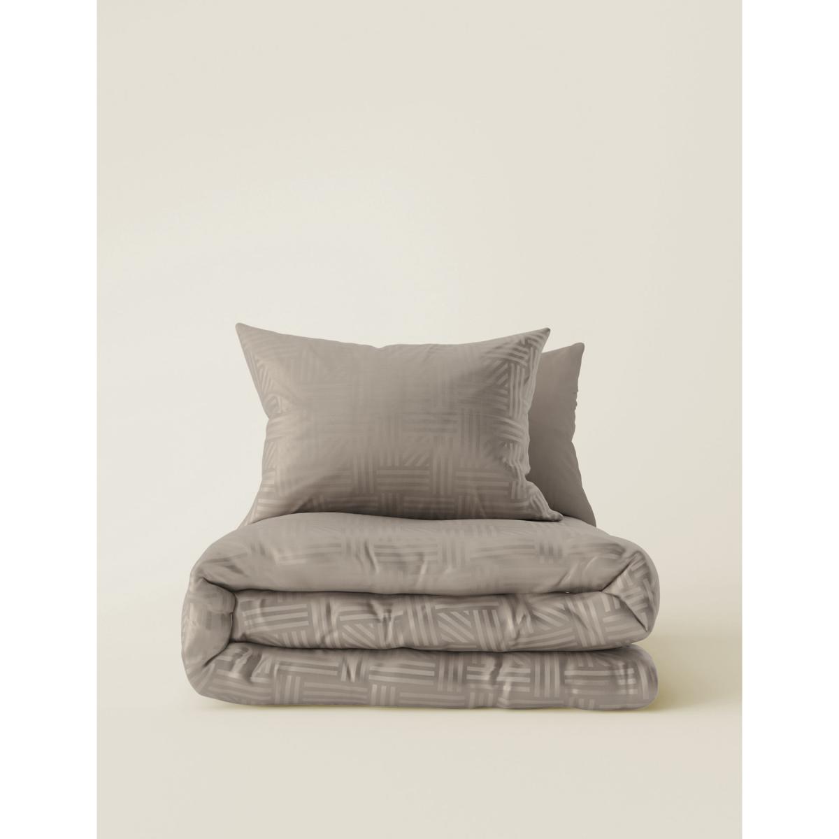 M&S Pure Cotton Jacquard Bedding Set - SGL - Natural, Natural – image 2