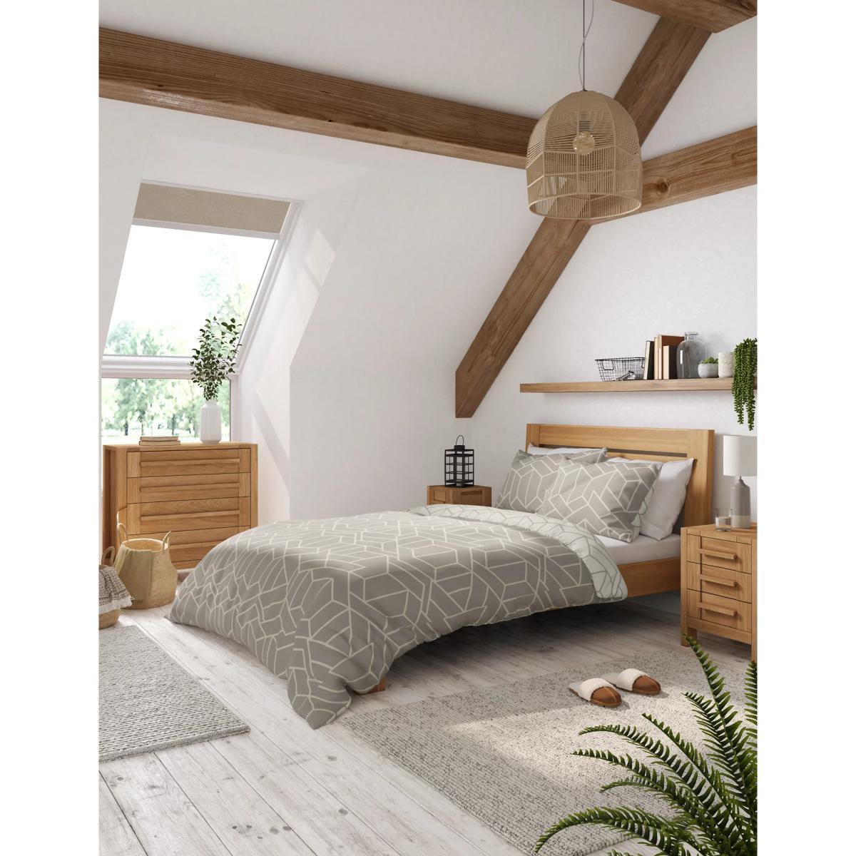M&S Unisex Cotton Mix Geometric Bedding Set - SGL - Duck Egg, Duck Egg – image 2