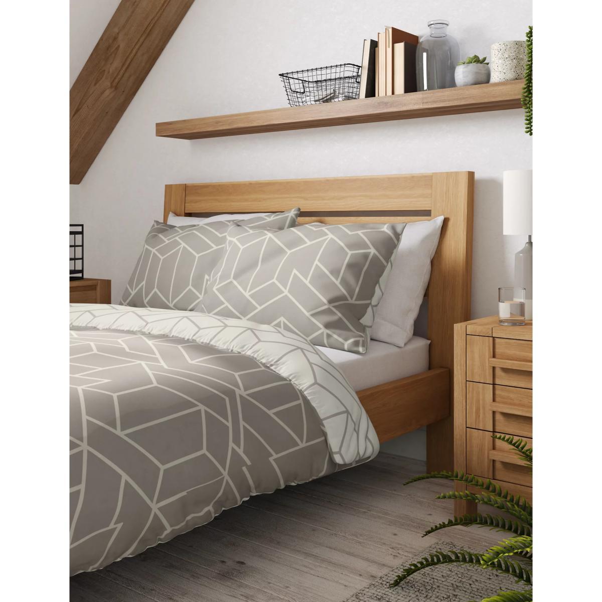 M&S Unisex Cotton Mix Geometric Bedding Set - SGL - Duck Egg, Duck Egg – image 4