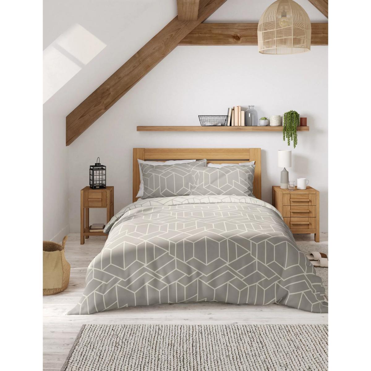 M&S Unisex Cotton Mix Geometric Bedding Set - SGL - Duck Egg, Duck Egg – image 5
