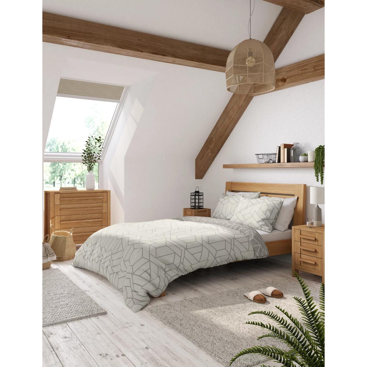 M&S Unisex Cotton Mix Geometric Bedding Set - SGL - Duck Egg, Duck Egg – image 6