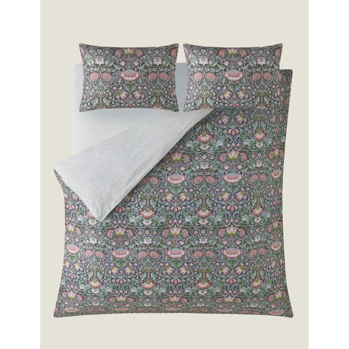William Morris At Home Pure Cotton Lodden Bedding Set - DBL - Dusky Rose, Dusky Rose – image 2