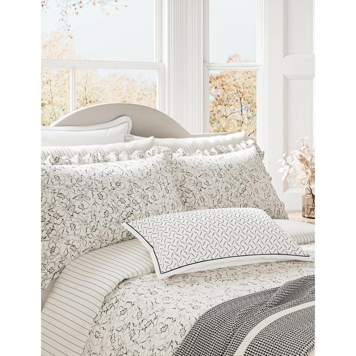 Bedeck Of Belfast Cotton Blend Ayda Bedding Set - SGL - Cream, Cream – image 3