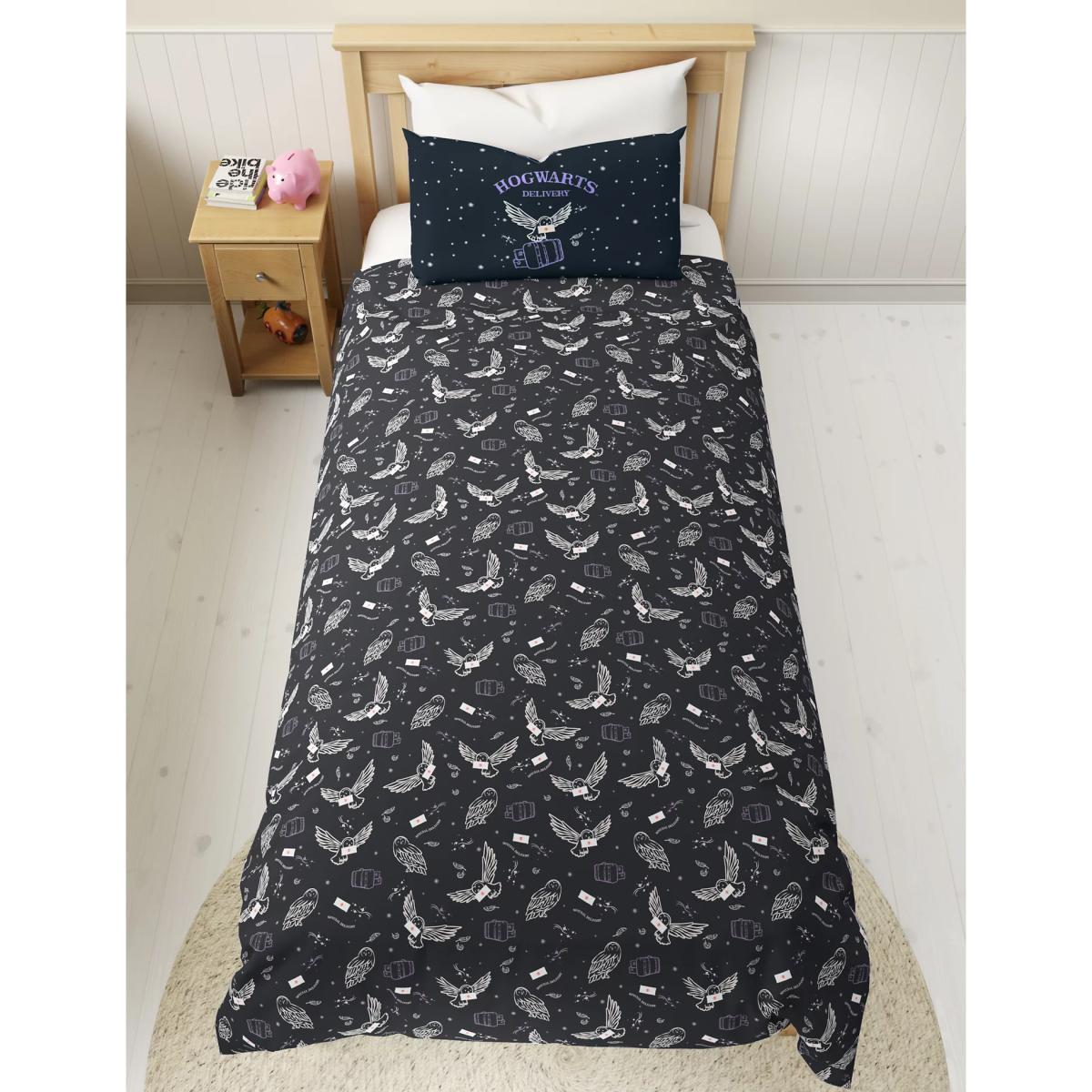 M&S Harry Potter™ Cotton Mix Glow in the Dark Bedding Set - SGL - Navy Mix, Navy Mix – image 3