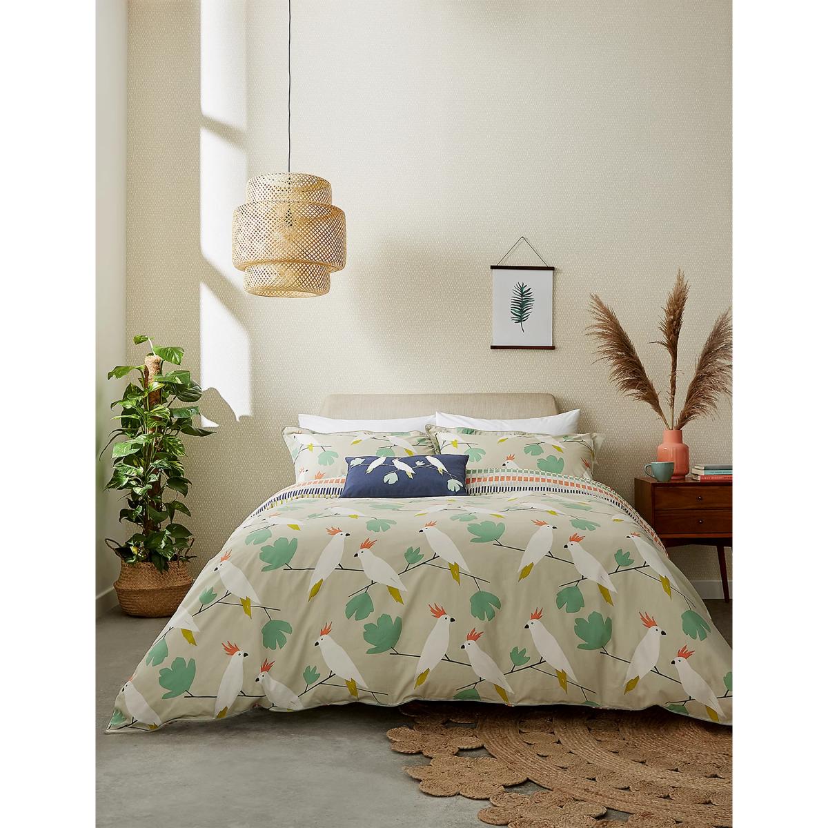M&S Scion Pure Cotton Lovebirds Bedding Set - SGL - Denim, Denim – image 2